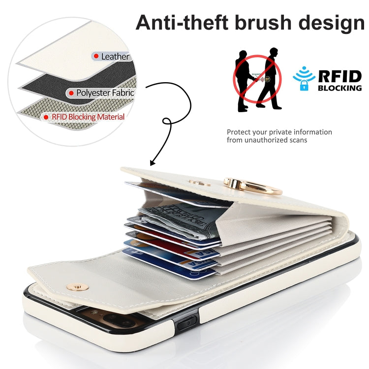 For iPhone 8 Plus / 7 Plus Anti-theft RFID Card Slot Phone Case