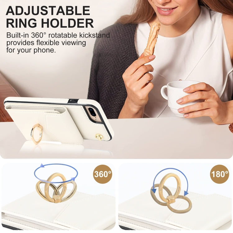 For iPhone 8 Plus / 7 Plus Anti-theft RFID Card Slot Phone Case