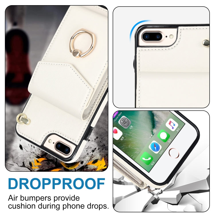 For iPhone 8 Plus / 7 Plus Anti-theft RFID Card Slot Phone Case