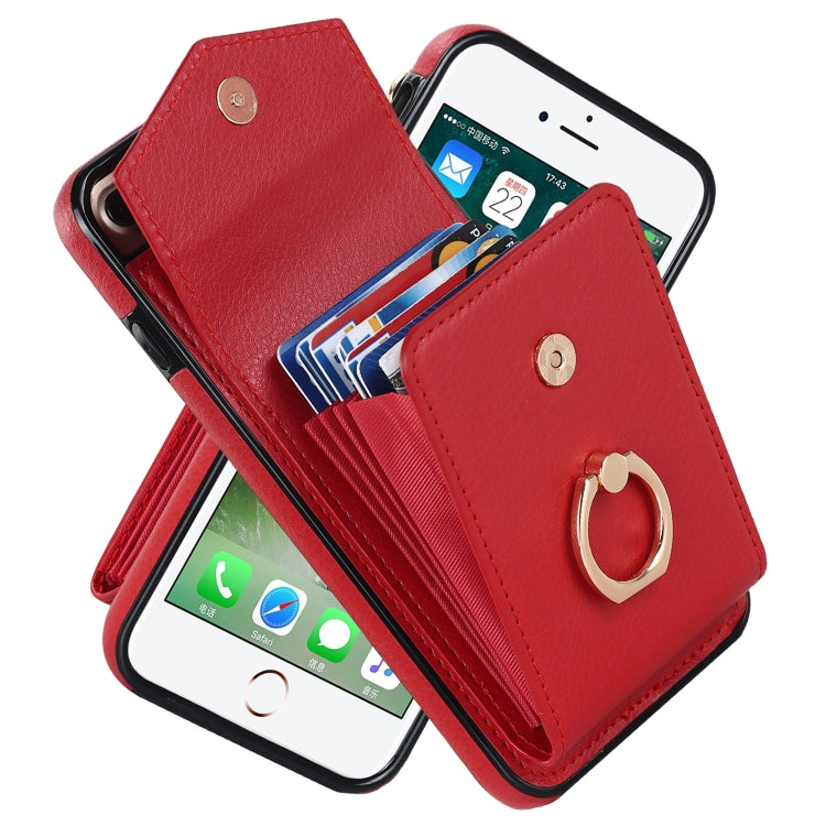 For iPhone 8 Plus / 7 Plus Anti-theft RFID Card Slot Phone Case