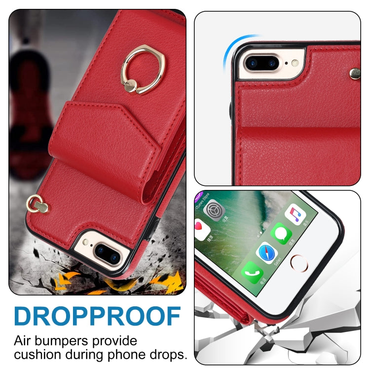 For iPhone 8 Plus / 7 Plus Anti-theft RFID Card Slot Phone Case