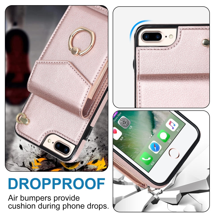 For iPhone 8 Plus / 7 Plus Anti-theft RFID Card Slot Phone Case