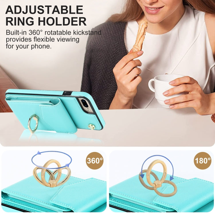 For iPhone 8 Plus / 7 Plus Anti-theft RFID Card Slot Phone Case