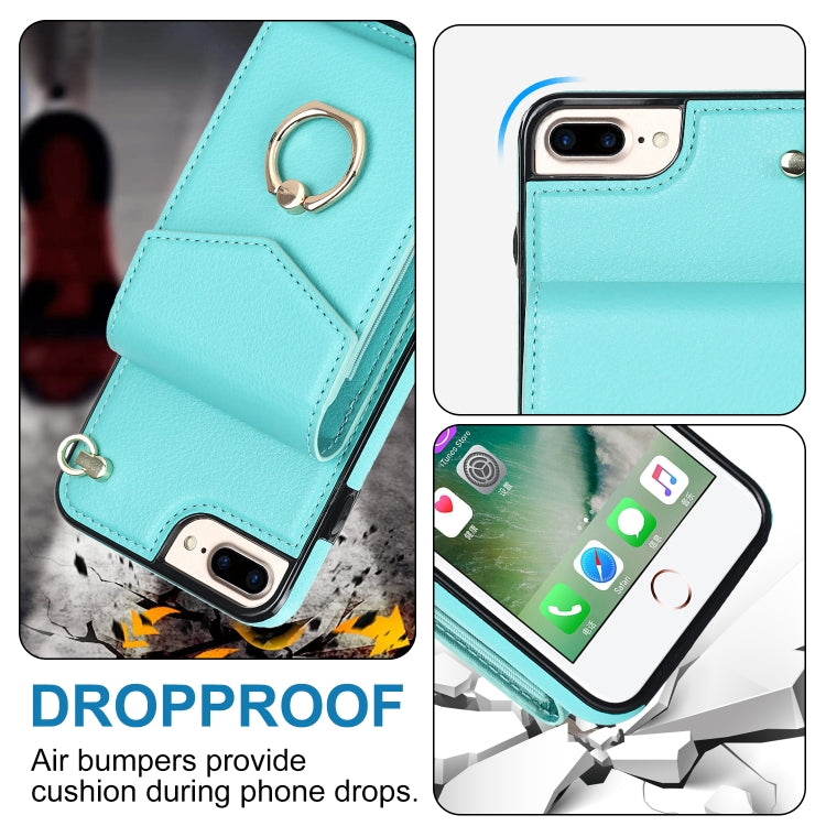 For iPhone 8 Plus / 7 Plus Anti-theft RFID Card Slot Phone Case