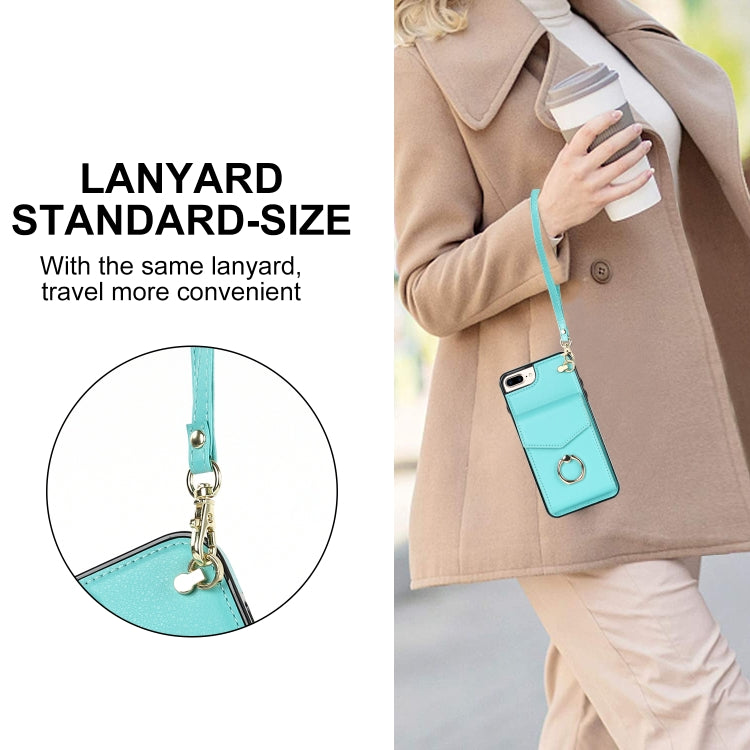 For iPhone 8 Plus / 7 Plus Anti-theft RFID Card Slot Phone Case