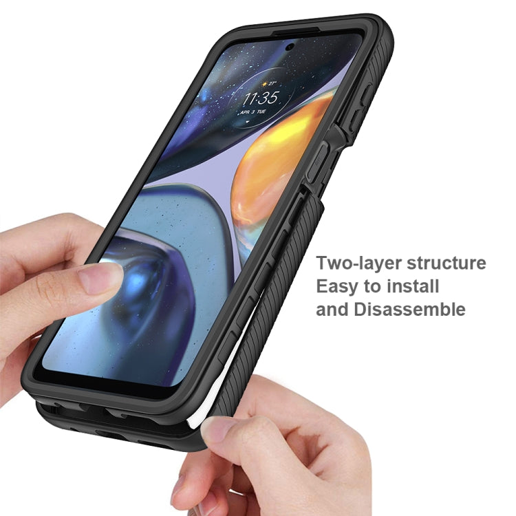 For Motorola Moto G22 / E32 Starry Sky Full Body Hybrid Shockproof Phone Case