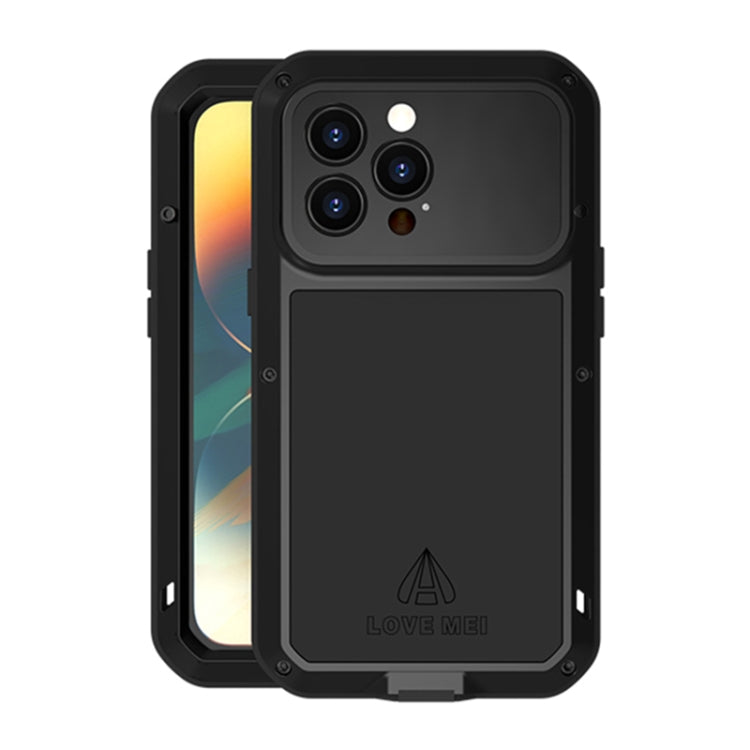 For iPhone 14 Pro LOVE MEI Metal Shockproof Life Waterproof Dustproof Phone Case