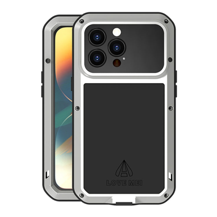 For iPhone 14 Pro LOVE MEI Metal Shockproof Life Waterproof Dustproof Phone Case