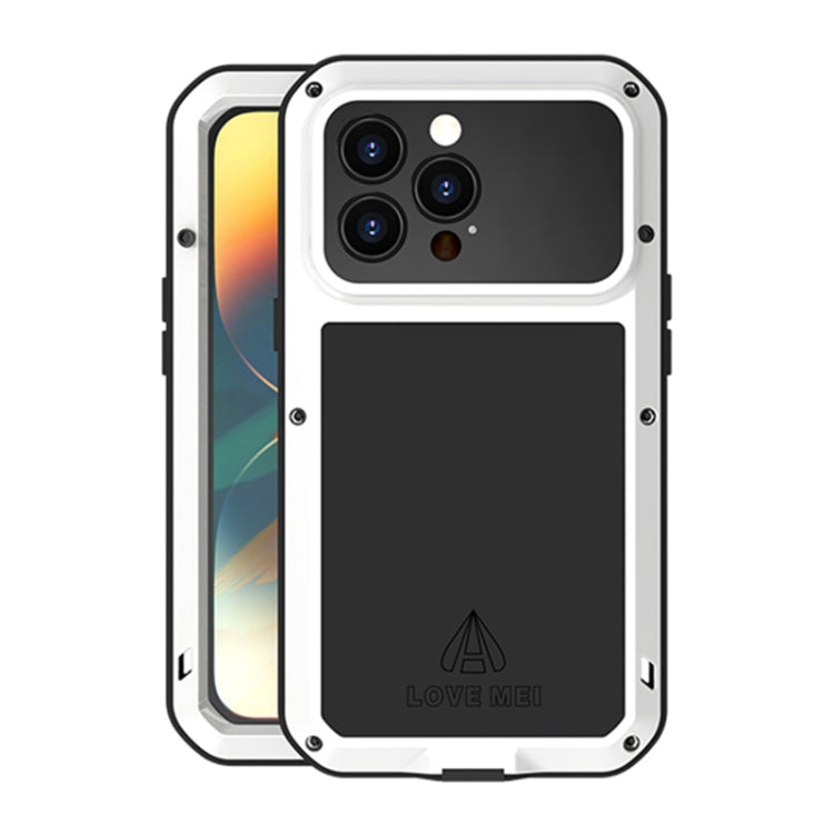 For iPhone 14 Pro LOVE MEI Metal Shockproof Life Waterproof Dustproof Phone Case