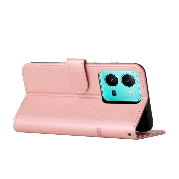 For vivo V25 / V25e Stitching Calf Texture Buckle Leather Phone Case