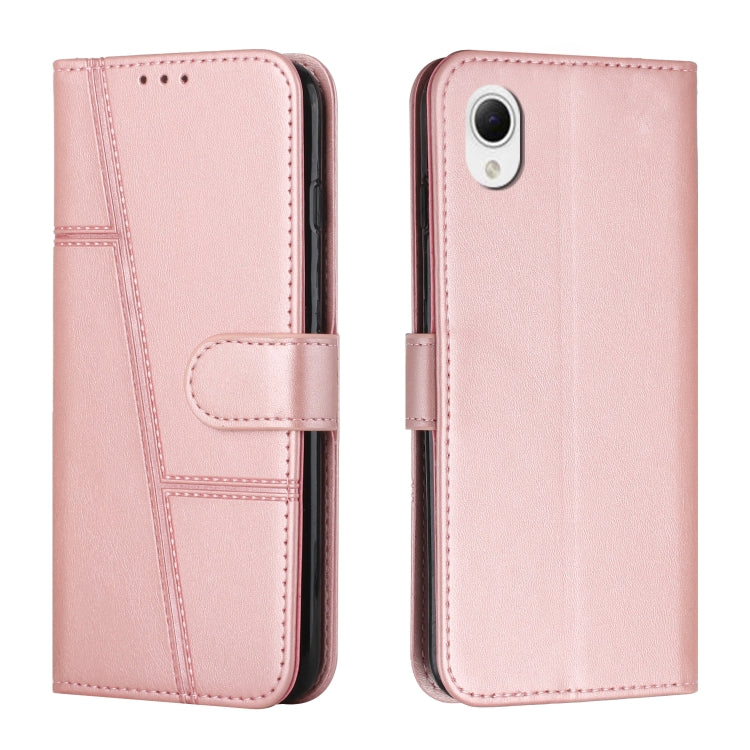 For Samsung Galaxy A23e Stitching Calf Texture Buckle Leather Phone Case