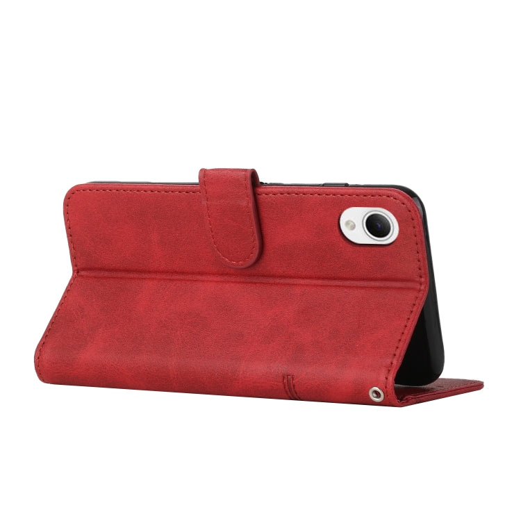 For Samsung Galaxy A23e Stitching Calf Texture Buckle Leather Phone Case