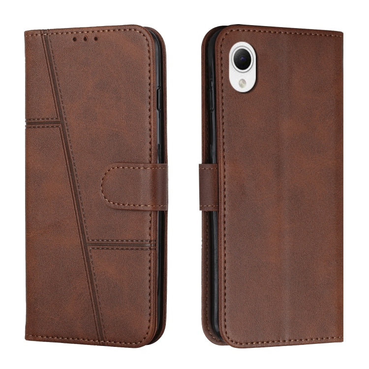 For Samsung Galaxy A23e Stitching Calf Texture Buckle Leather Phone Case