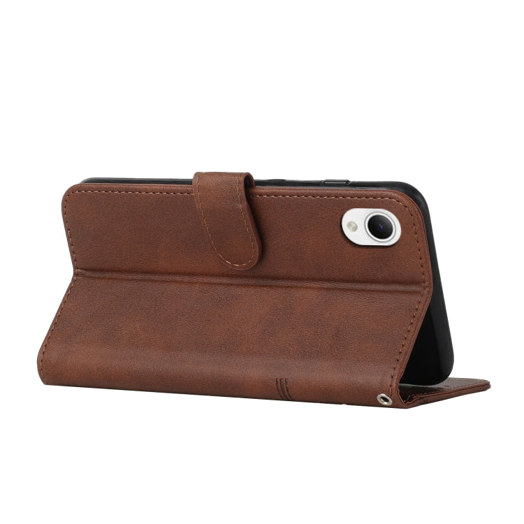 For Samsung Galaxy A23e Stitching Calf Texture Buckle Leather Phone Case