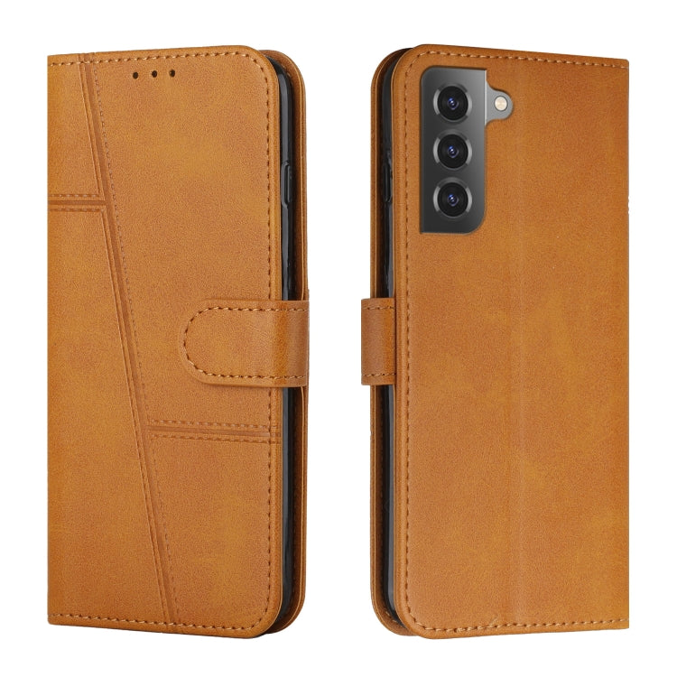 For Samsung Galaxy S23+ 5G Stitching Calf Texture Buckle Leather Phone Case