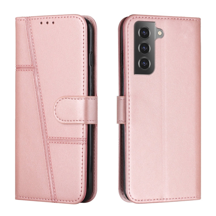For Samsung Galaxy S23+ 5G Stitching Calf Texture Buckle Leather Phone Case