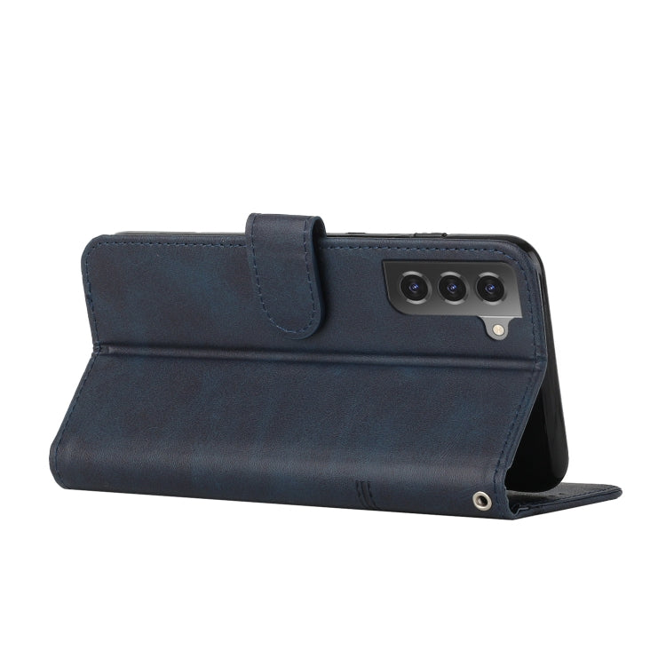 For Samsung Galaxy S23+ 5G Stitching Calf Texture Buckle Leather Phone Case