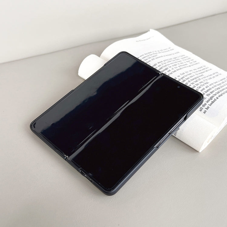 For Samsung Galaxy Z Fold3 5G Litchi Texture Metal Stand Folding Phone Case