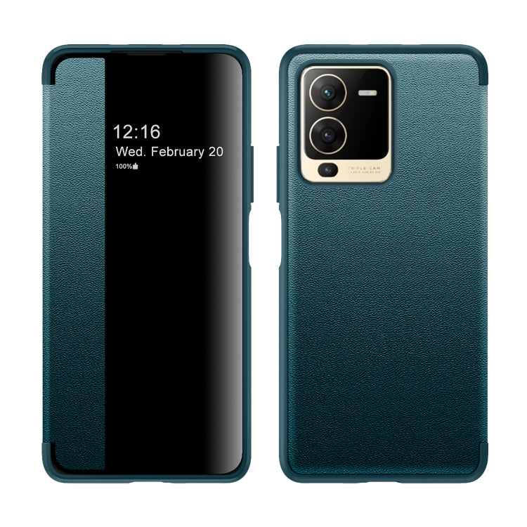 For vivo S15 Magnetic Side Window View Flip Leather Phone Case