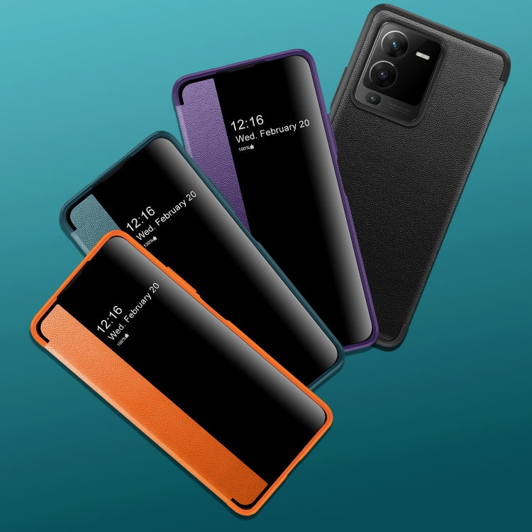 For vivo S15 Pro Magnetic Side Window View Flip Leather Phone Case