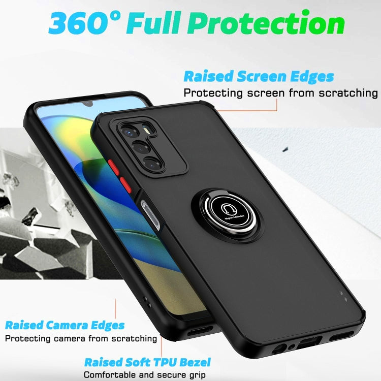For Motorola Moto G42 Q Shadow 1 Series TPU + PC Phone Case with Ring