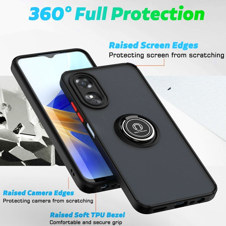 For OPPO A17 4G Q Shadow 1 Series TPU + PC Phone Case with Ring