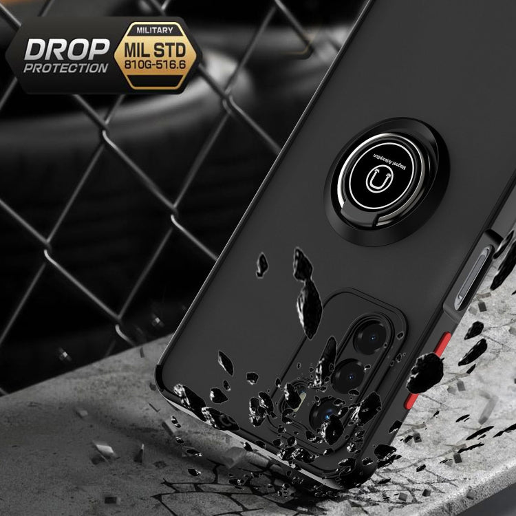 For ZTE Blade V40 Vita Q Shadow 1 Series TPU + PC Phone Case with Ring