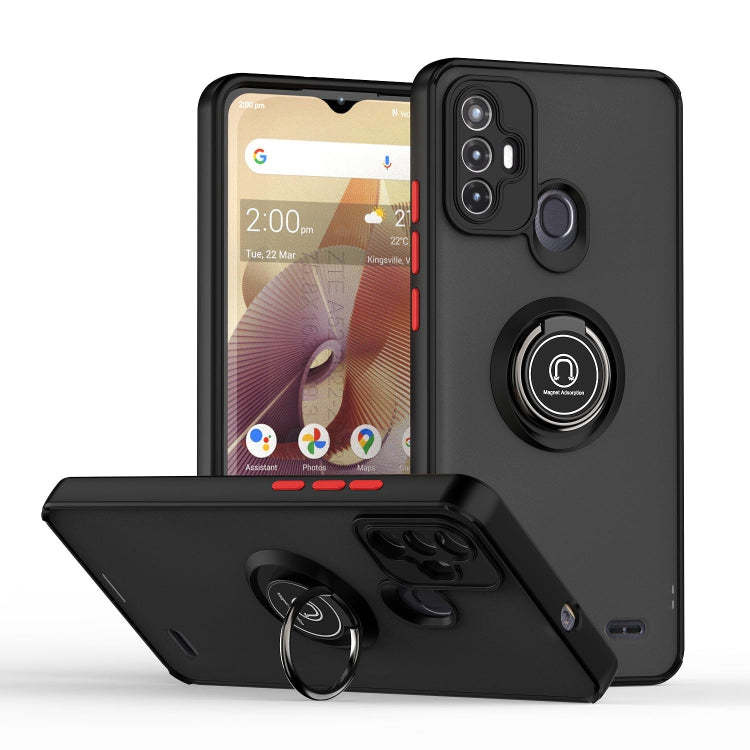 For ZTE Blade A52 Q Shadow 1 Series TPU + PC Phone Case with Ring