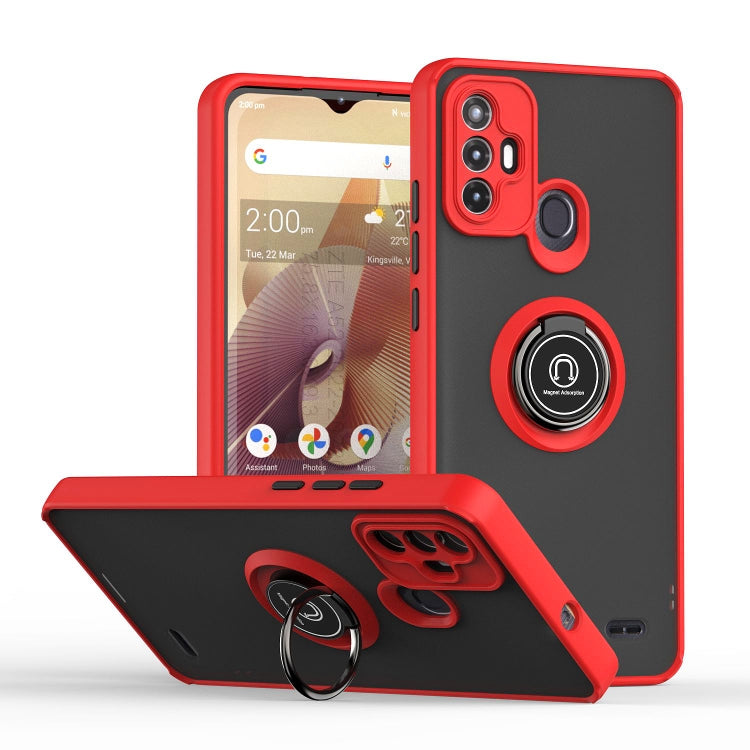 For ZTE Blade A52 Q Shadow 1 Series TPU + PC Phone Case with Ring
