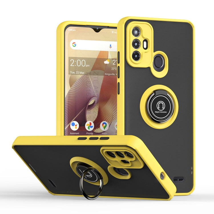 For ZTE Blade A52 Q Shadow 1 Series TPU + PC Phone Case with Ring