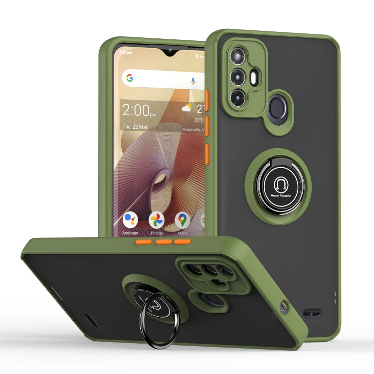 For ZTE Blade A52 Q Shadow 1 Series TPU + PC Phone Case with Ring