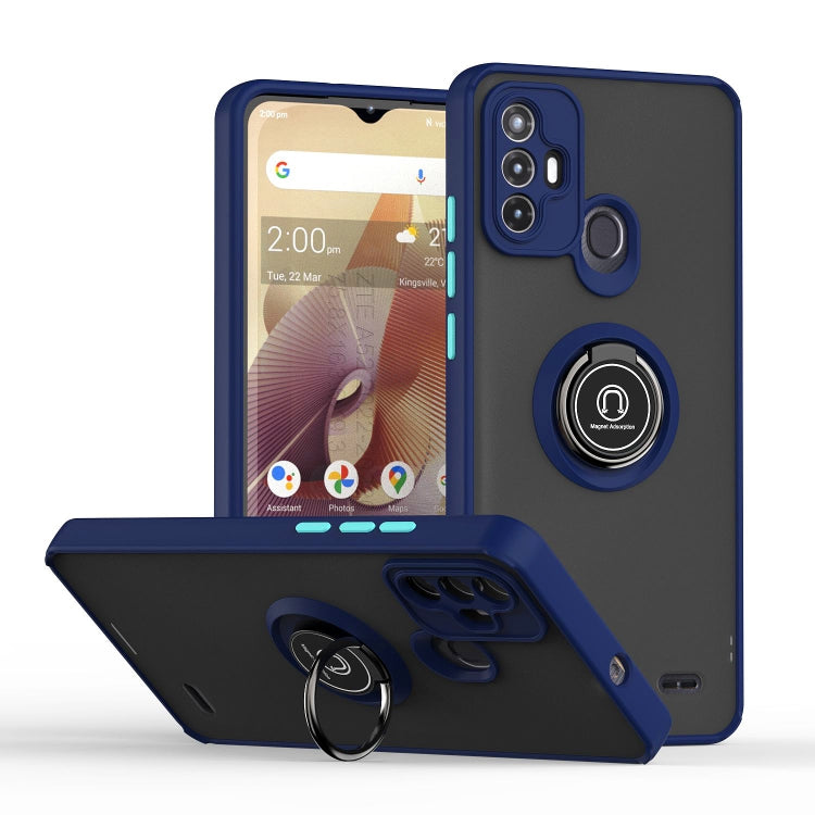 For ZTE Blade A52 Q Shadow 1 Series TPU + PC Phone Case with Ring