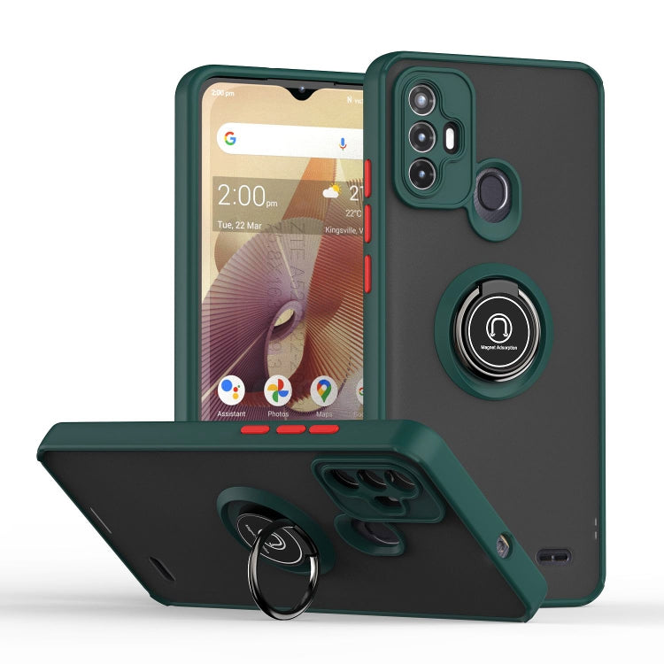 For ZTE Blade A52 Q Shadow 1 Series TPU + PC Phone Case with Ring