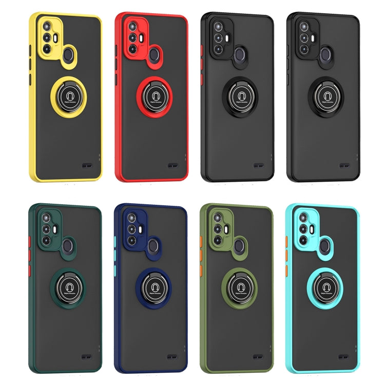 For ZTE Blade A52 Q Shadow 1 Series TPU + PC Phone Case with Ring