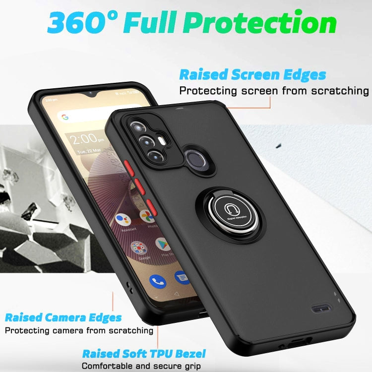 For ZTE Blade A52 Q Shadow 1 Series TPU + PC Phone Case with Ring