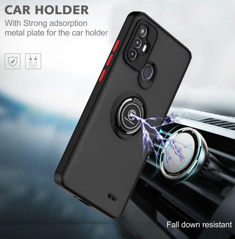For ZTE Blade A52 Q Shadow 1 Series TPU + PC Phone Case with Ring