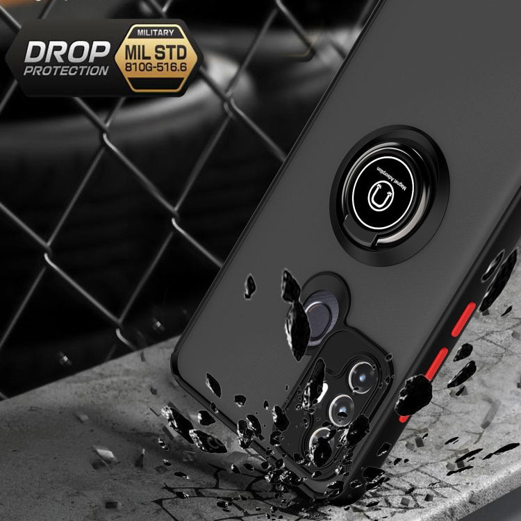 For ZTE Blade A52 Q Shadow 1 Series TPU + PC Phone Case with Ring