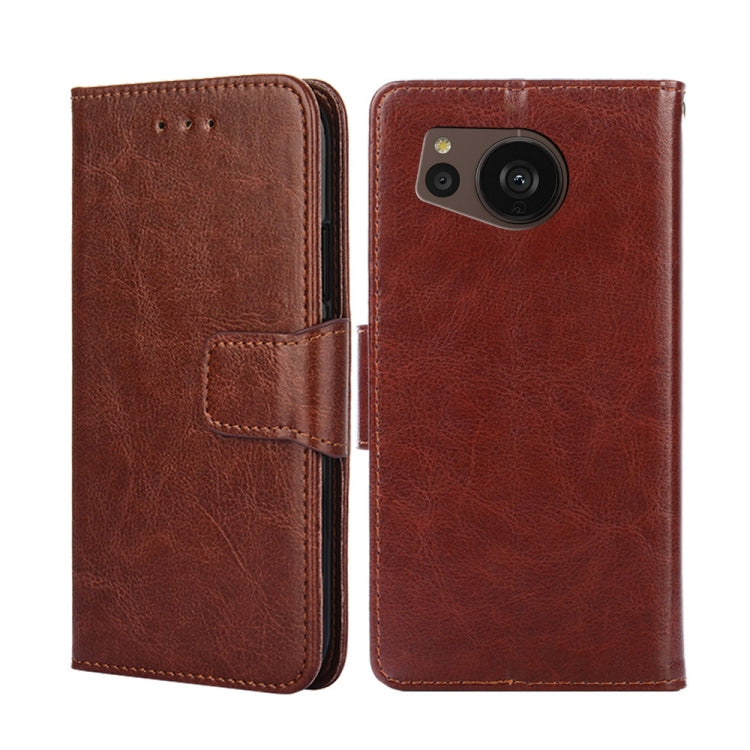 For Sharp Aquos sense7 Plus Crystal Texture Leather Phone Case