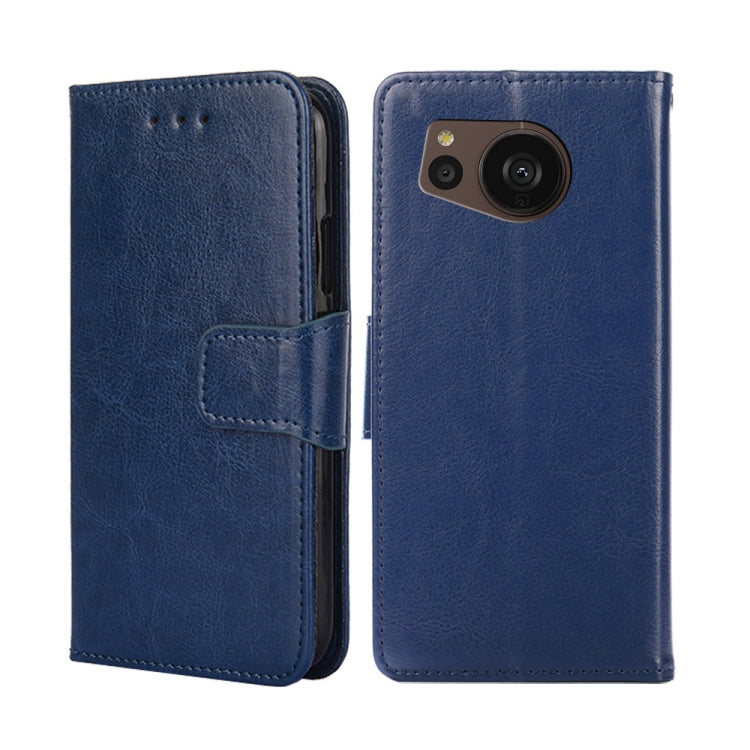 For Sharp Aquos sense7 Plus Crystal Texture Leather Phone Case