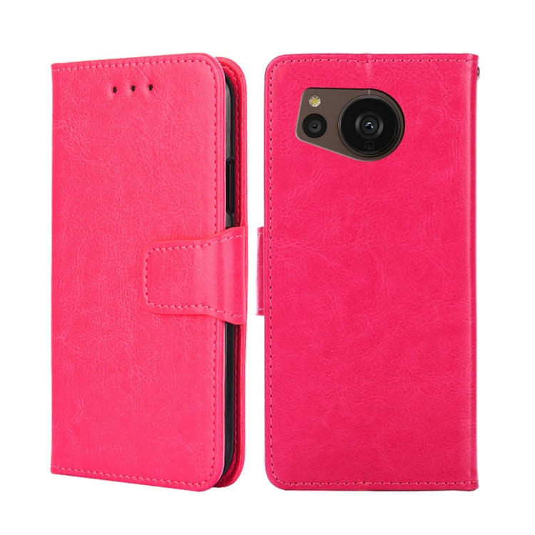 For Sharp Aquos sense7 Plus Crystal Texture Leather Phone Case