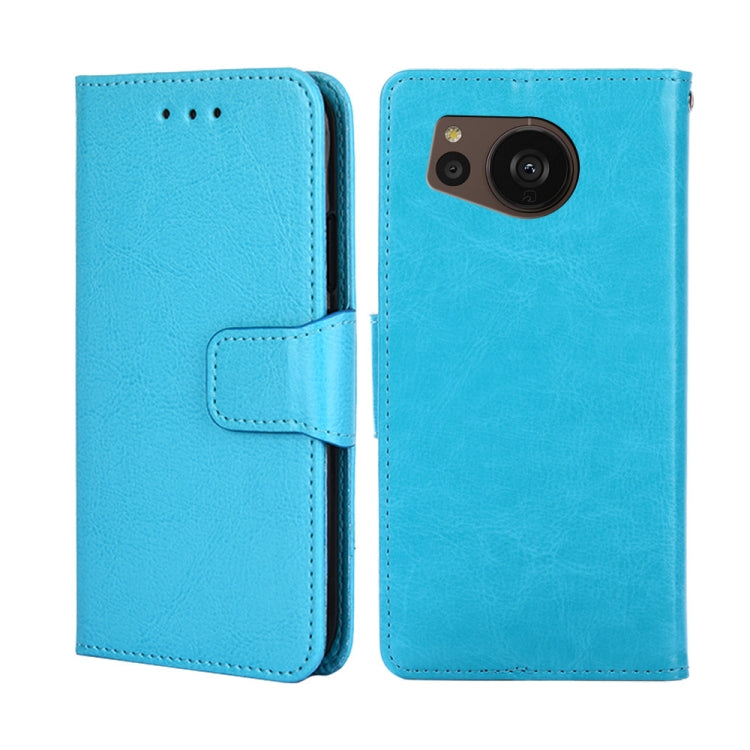 For Sharp Aquos sense7 Plus Crystal Texture Leather Phone Case
