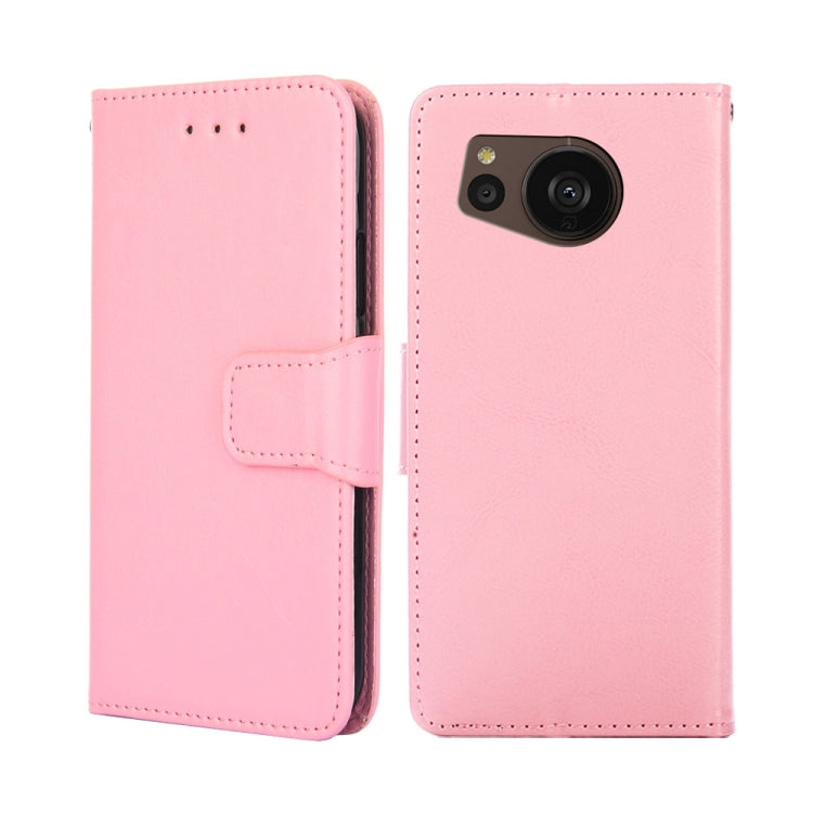For Sharp Aquos sense7 Plus Crystal Texture Leather Phone Case