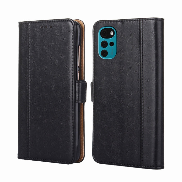 For Motorola Moto G22 Ostrich Texture Flip Leather Phone Case