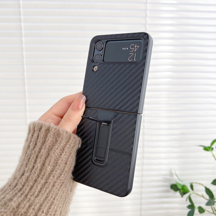 For Samsung Galaxy Z Flip3 5G Carbon Brazed Metal Bracket Folding Phone Case