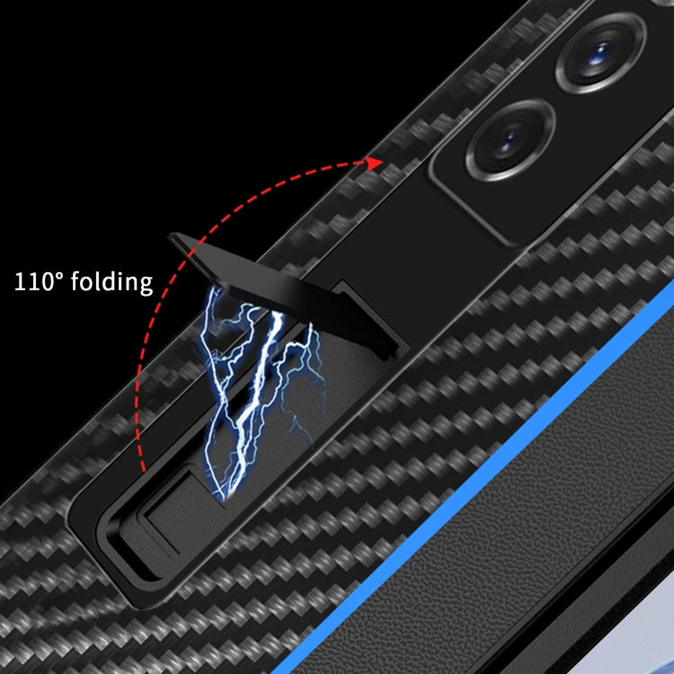 For Samsung Galaxy Z Fold4 Carbon Brazed Metal Bracket Folding Phone Case