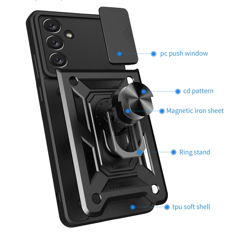 For Samsung Galaxy A14 5G Sliding Camera Cover Design TPU+PC Phone Case