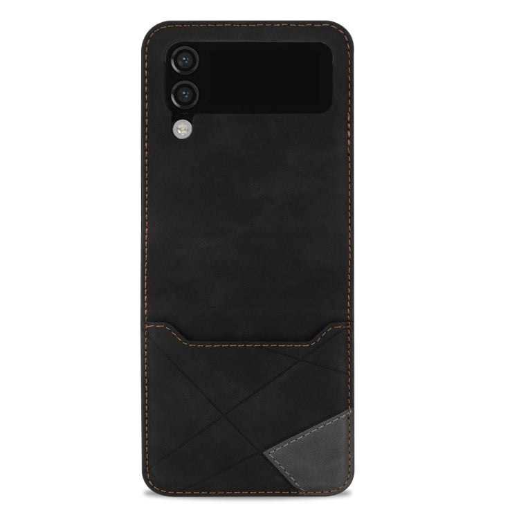 For Samsung Galaxy Z Flip3 5G Line Stitching Phone Leather Case with Card Slot