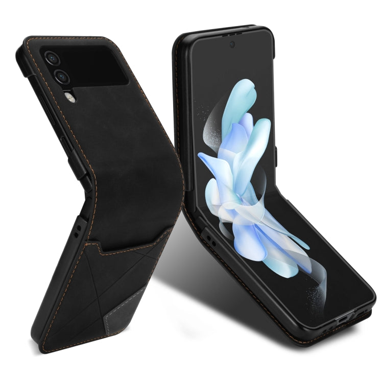For Samsung Galaxy Z Flip3 5G Line Stitching Phone Leather Case with Card Slot
