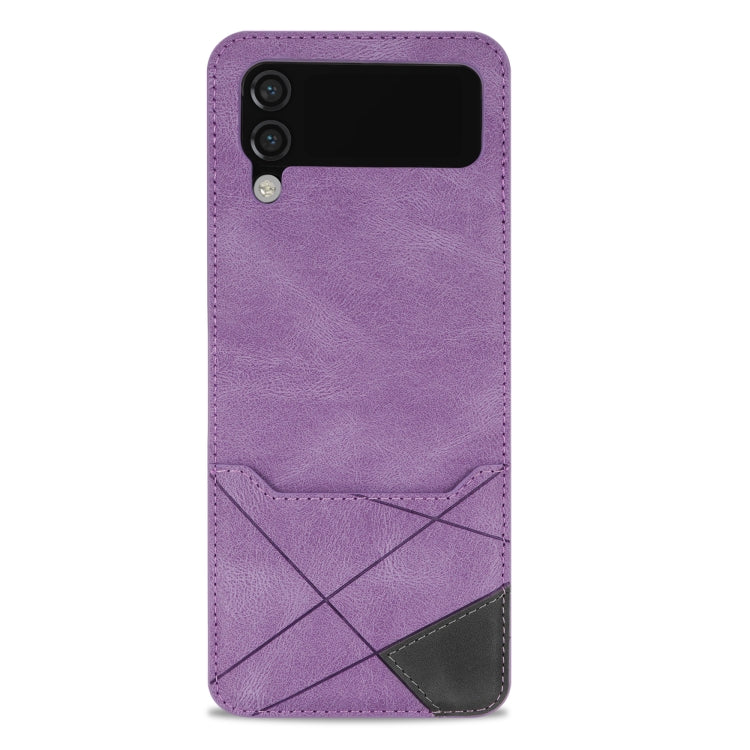 For Samsung Galaxy Z Flip3 5G Line Stitching Phone Leather Case with Card Slot