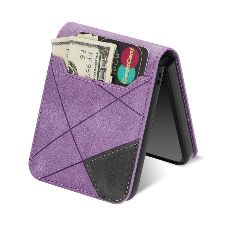 For Samsung Galaxy Z Flip3 5G Line Stitching Phone Leather Case with Card Slot